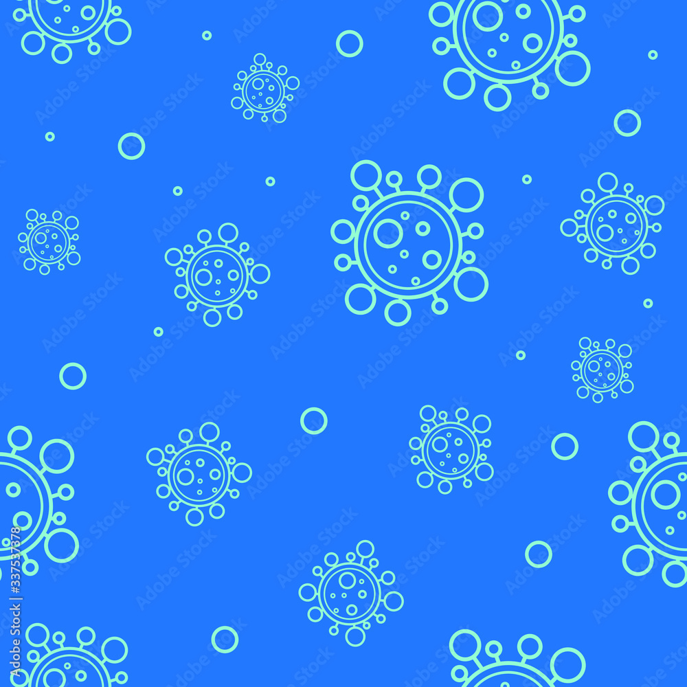 seamless pattern with corona virus 