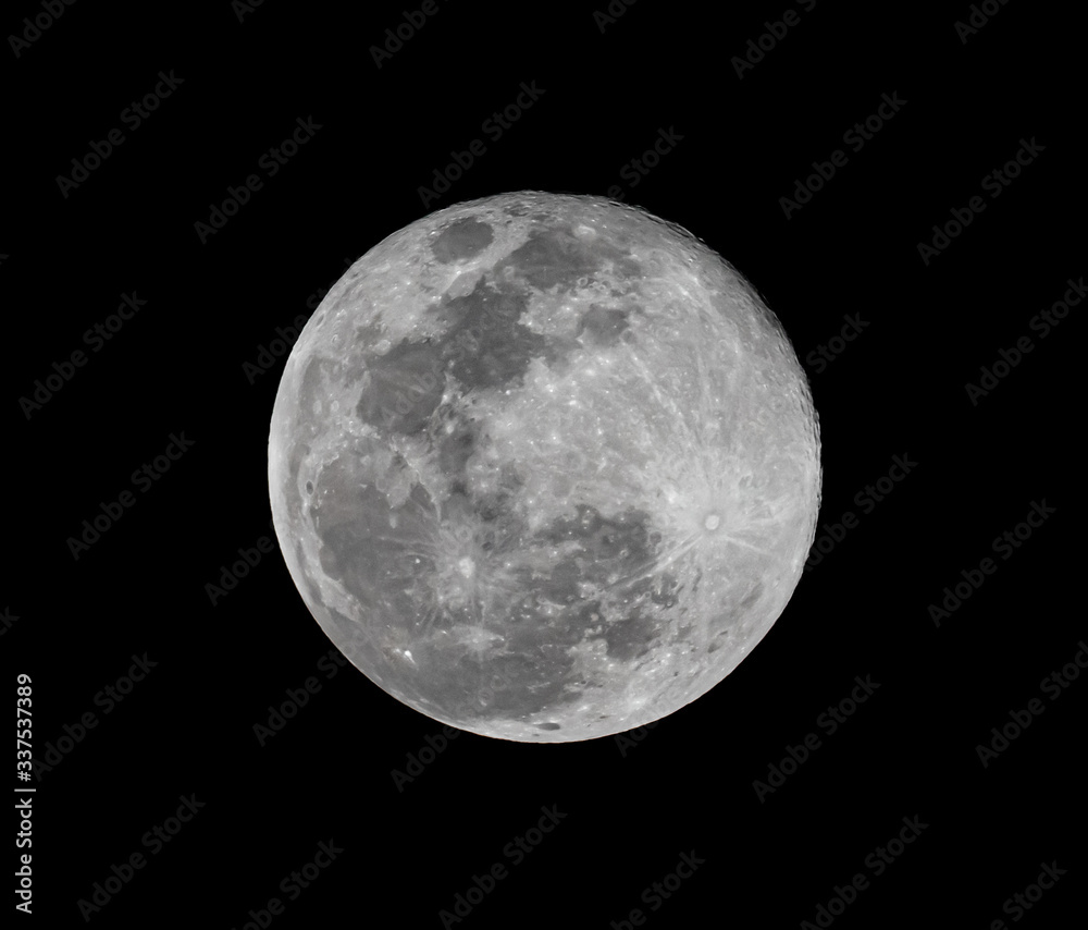 Full moon isolated on black background Full moon isolated on black background