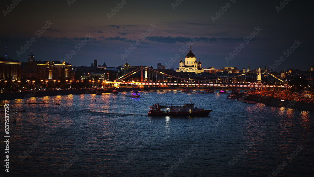 Moscow river. motor ships
