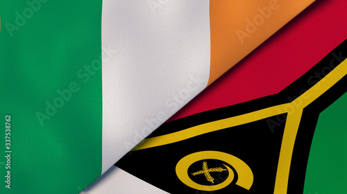 Sticker The flags of Ireland and Vanuatu