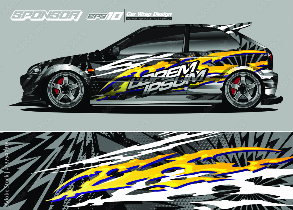 vehicle graphic kit vector. Modern abstract background for car wrap branding and automobile sticker decals livery vehicle graphic kit vector. Modern abstract background for car wrap branding and automobile sticker decals livery