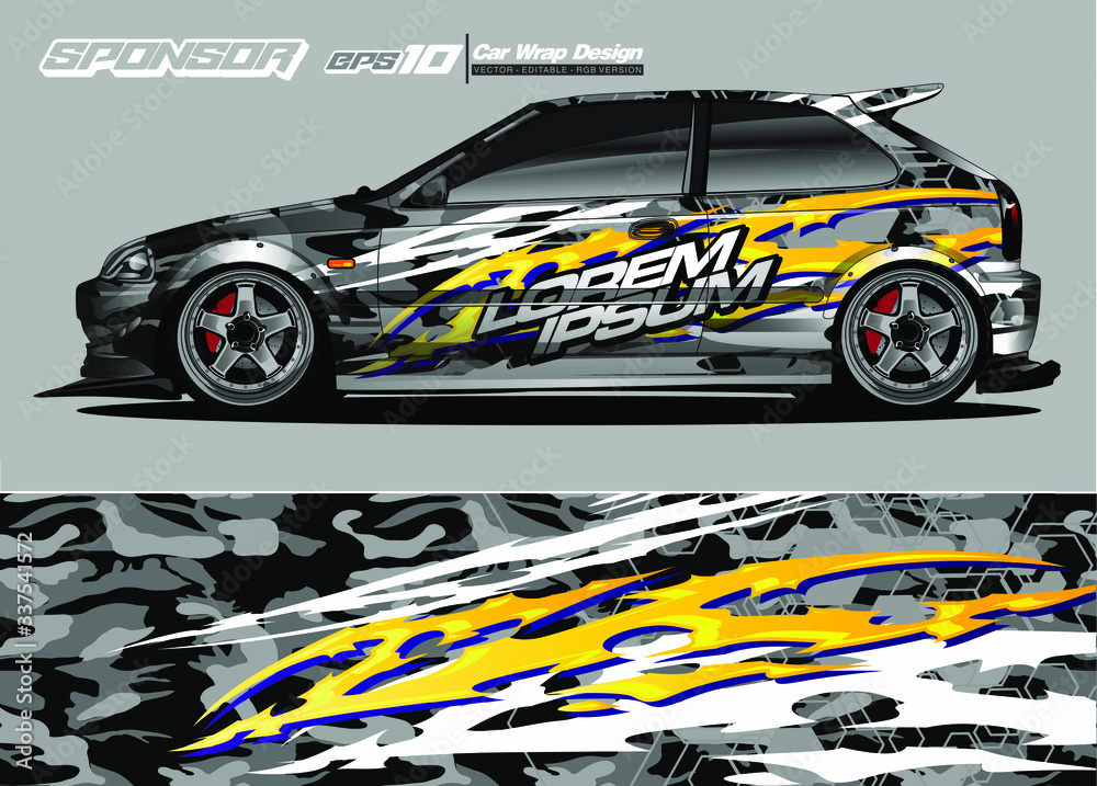 vehicle graphic kit vector. Modern abstract background for car wrap branding and automobile sticker decals livery vehicle graphic kit vector. Modern abstract background for car wrap branding and automobile sticker decals livery