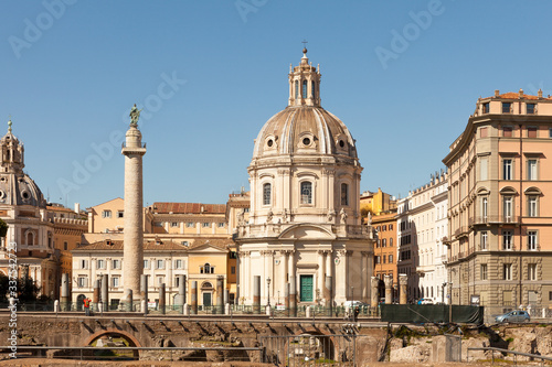 Trajan Forum (Forum Traiani or Foro di Traiano). Imperial forum in ancient Rome. Rome, Italy