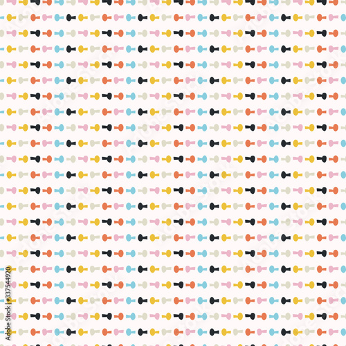 
Colorful abstract shapes seamless vector background pattern. Stylized paper cut out matisse style texture. Kawaii modern retro 50's style decor swatch. Decorative bright flat color fun all over print