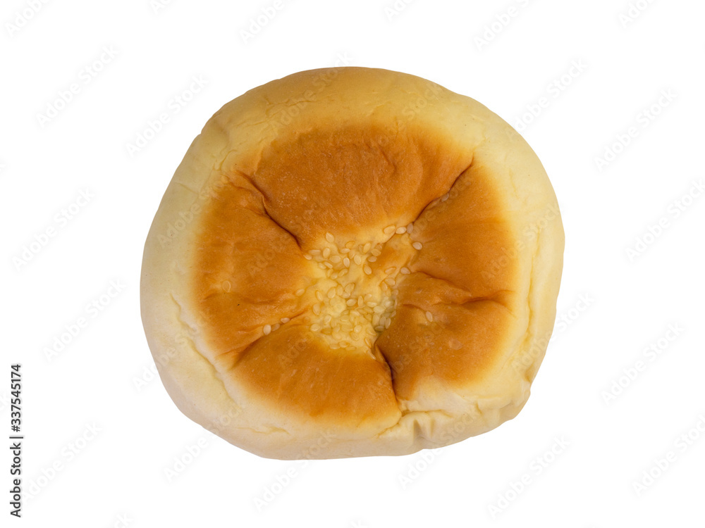 freshly baked bread on white background. (clipping path)