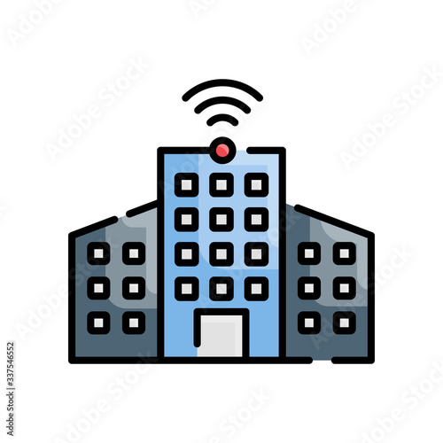Intelligent Urbanism Vector Icon Style Illustration.