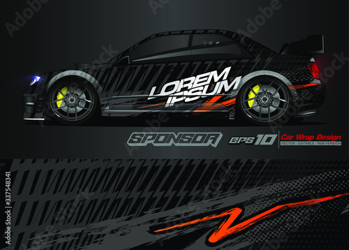 car decal design vector. abstract background for vehicle vinyl wrap
