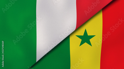 The flags of Italy and Senegal. News, reportage, business background. 3d illustration Free Download The flags of Italy and Senegal. News, reportage, business background. 3d illustration - GFXLoad