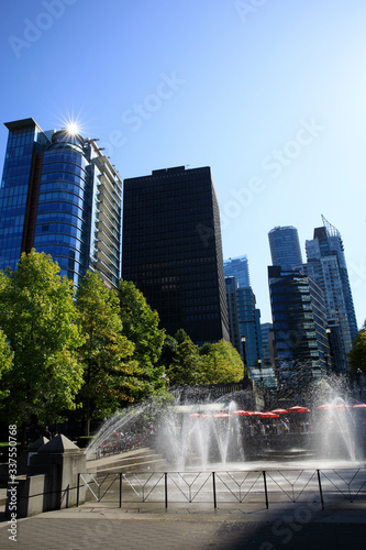 Vancouver, America - August 18, 2019: Vancouver building view, Vancouver, America