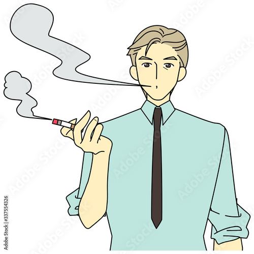 Men smoking cigarettes