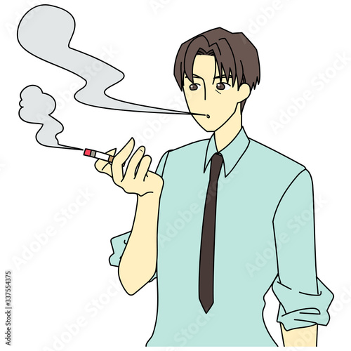 Men smoking cigarettes