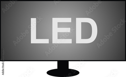 Set of four TV flat screen lcd, plasma realistic vector