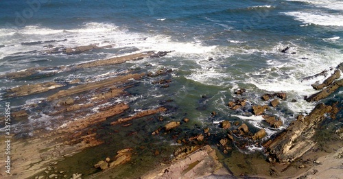 Rocky area of the Rochense beach. It is located in the department of Rocha- Uruguay photo