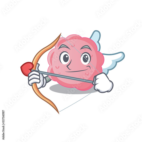 Anaplasma phagocytophilum in cupid cartoon character with arrow and wings