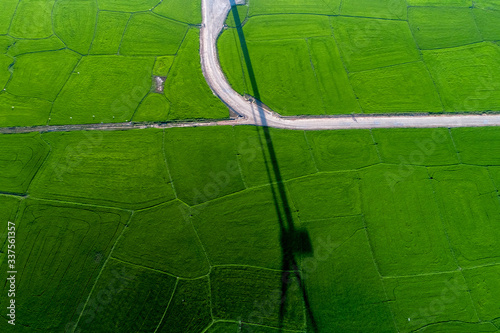Landscape with Turbine Green Energy Electricity, Windmill for electric power ...