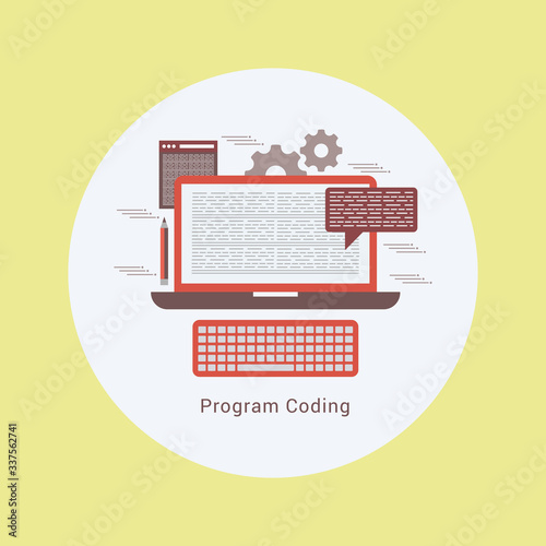 Programming - Coding Flat Concept
