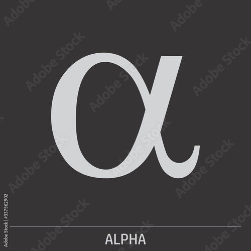 Alpha greek letter icon