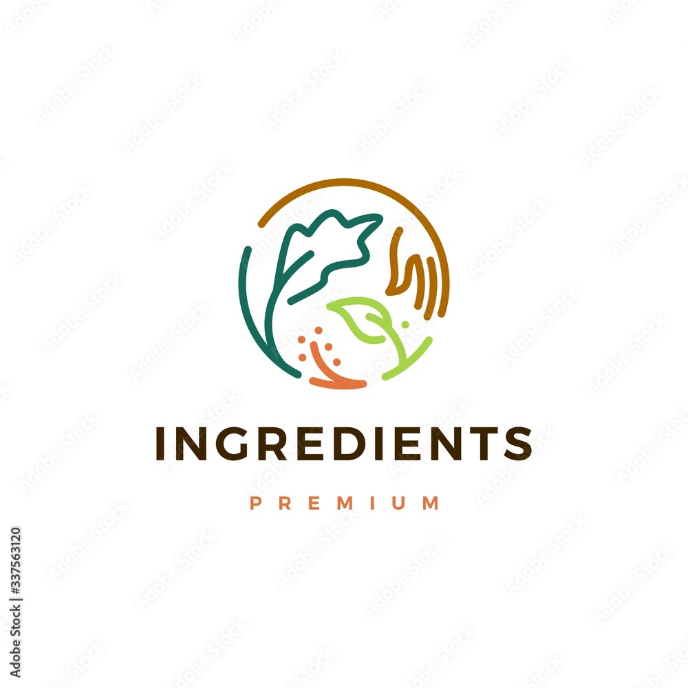 ingredients logo vector icon illustration ingredients logo vector icon illustration