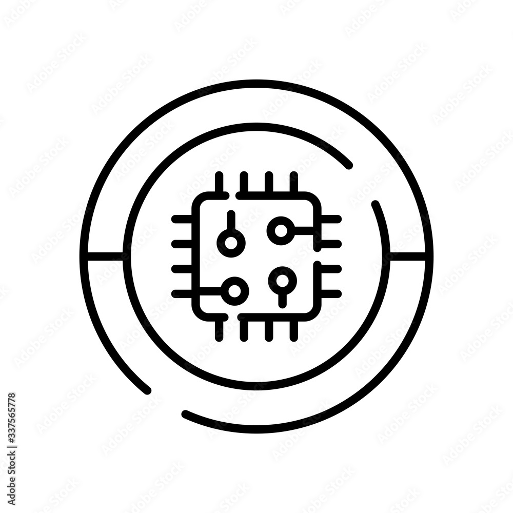 Virtual Circuit Vector Icon Virtual Circuit Vector Icon