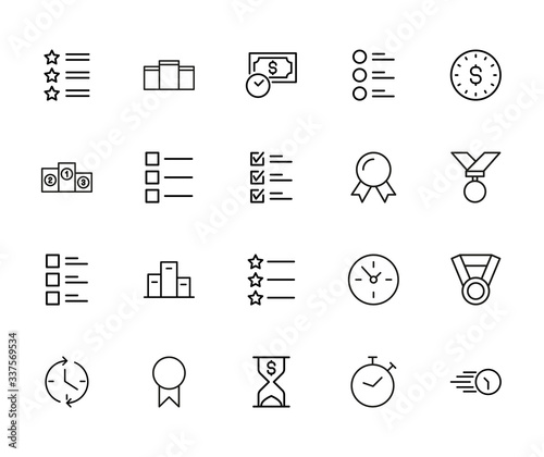 Icon set of productivity.