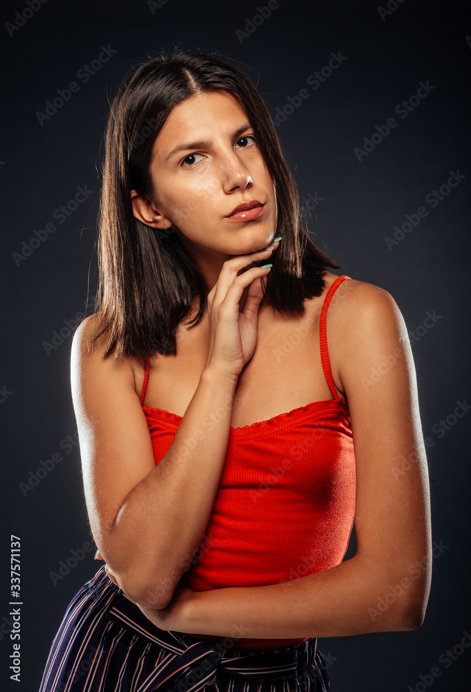 Trendy good looking woman