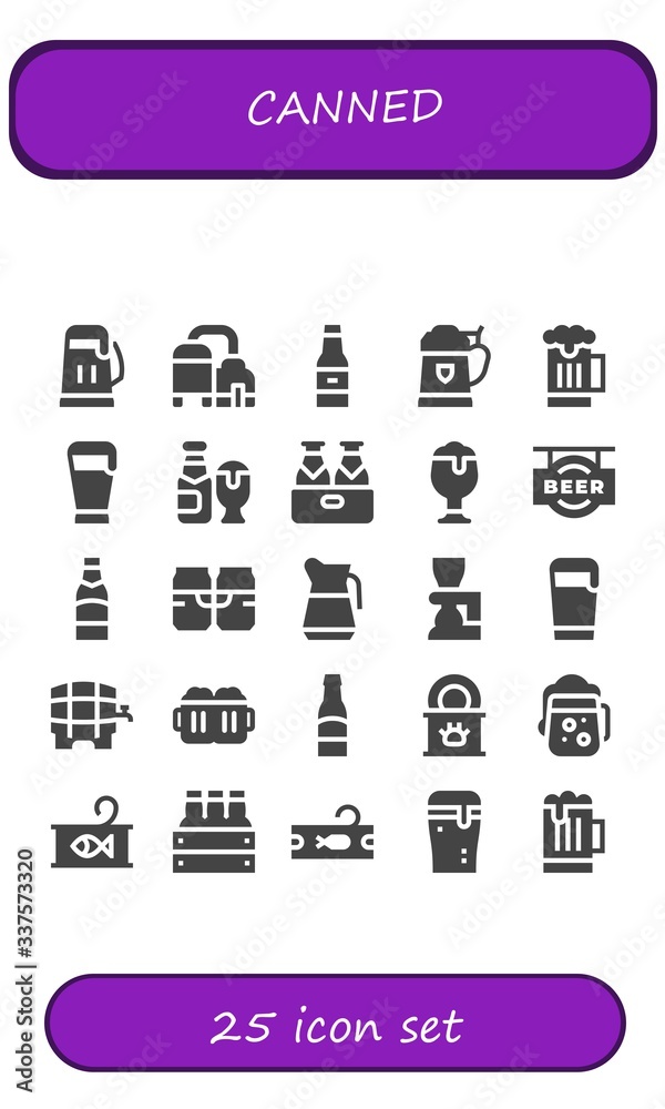 canned icon set canned icon set