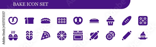 bake icon set