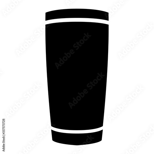 beverage drink tumbler in black and white
