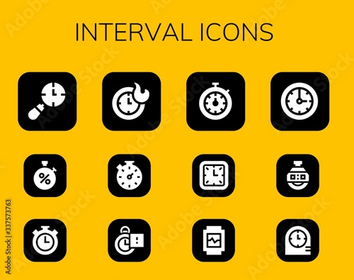 interval icon set