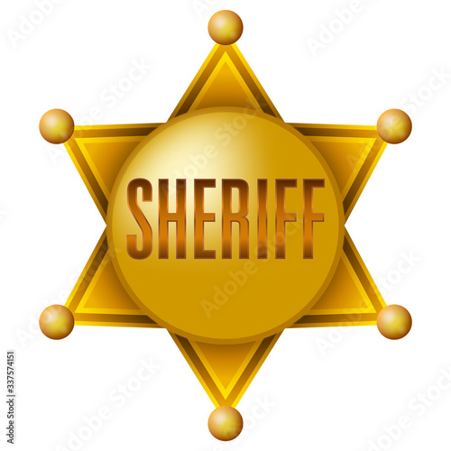sheriff badge star in color