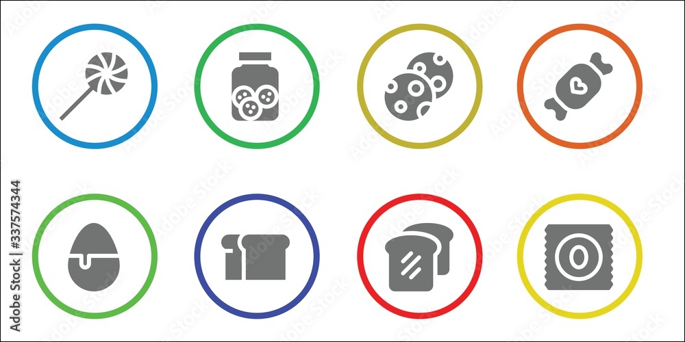 Modern Simple Set of cookies Vector filled Icons Modern Simple Set of cookies Vector filled Icons