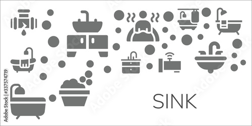 sink icon set