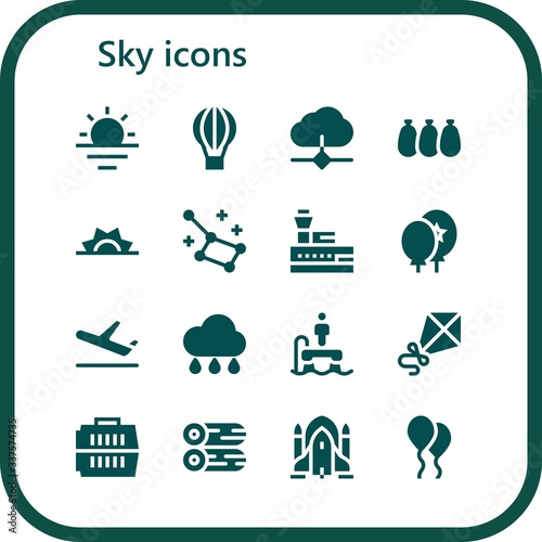 sky icon set