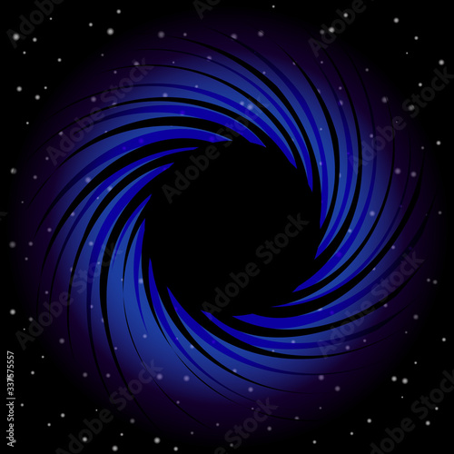 black hole illustration in space
