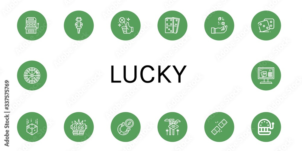 Set of lucky icons Set of lucky icons