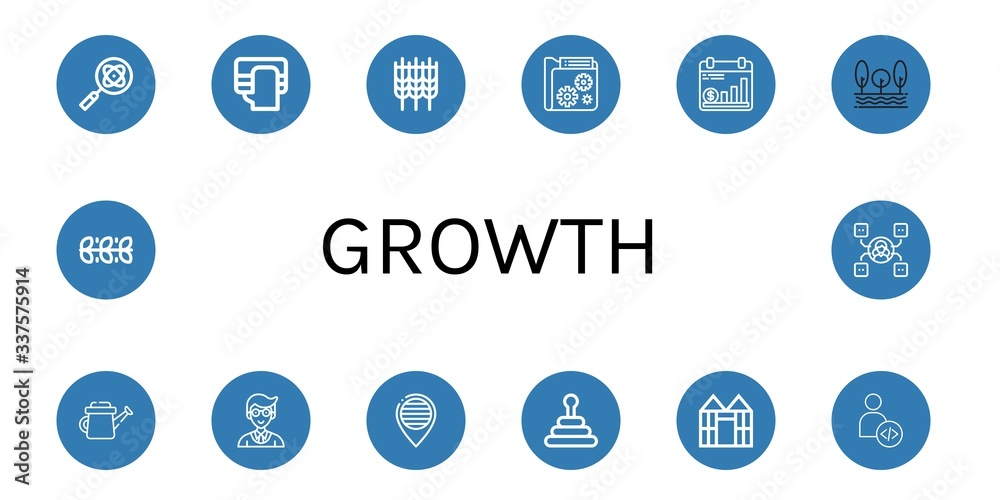 growth icon set growth icon set