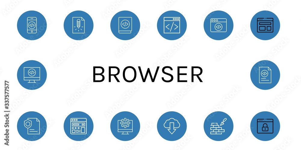 browser icon set browser icon set