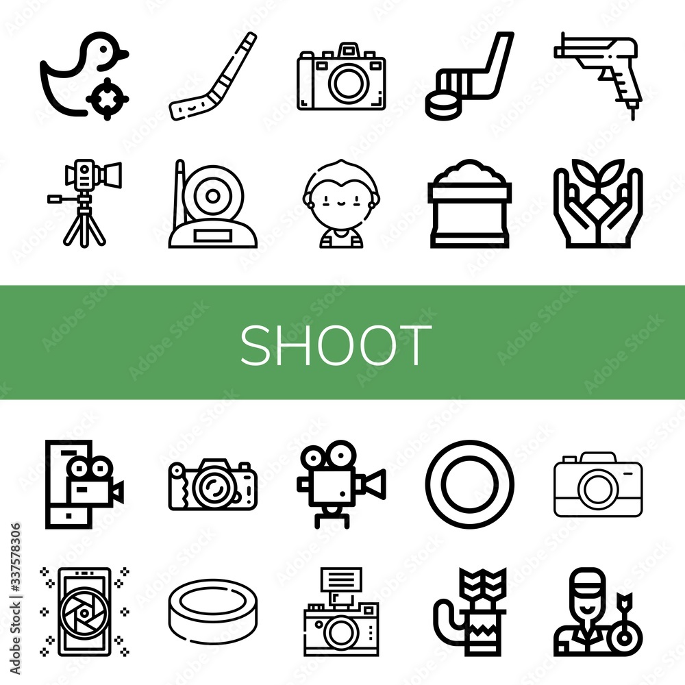 shoot icon set