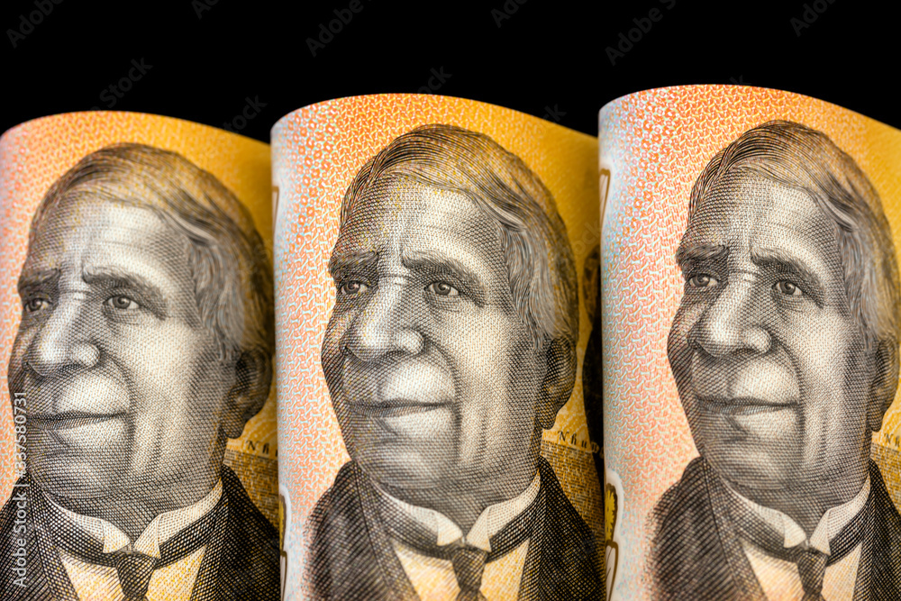 Naklejka premium Australian Money Background