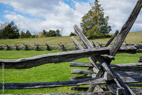 Old fence in Battlefield National Park