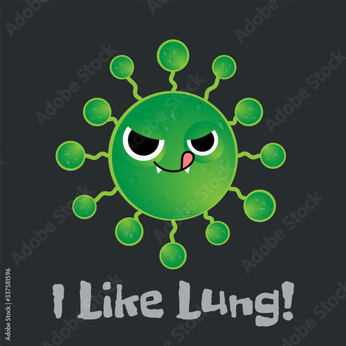 Corona virus vector cartoon character.