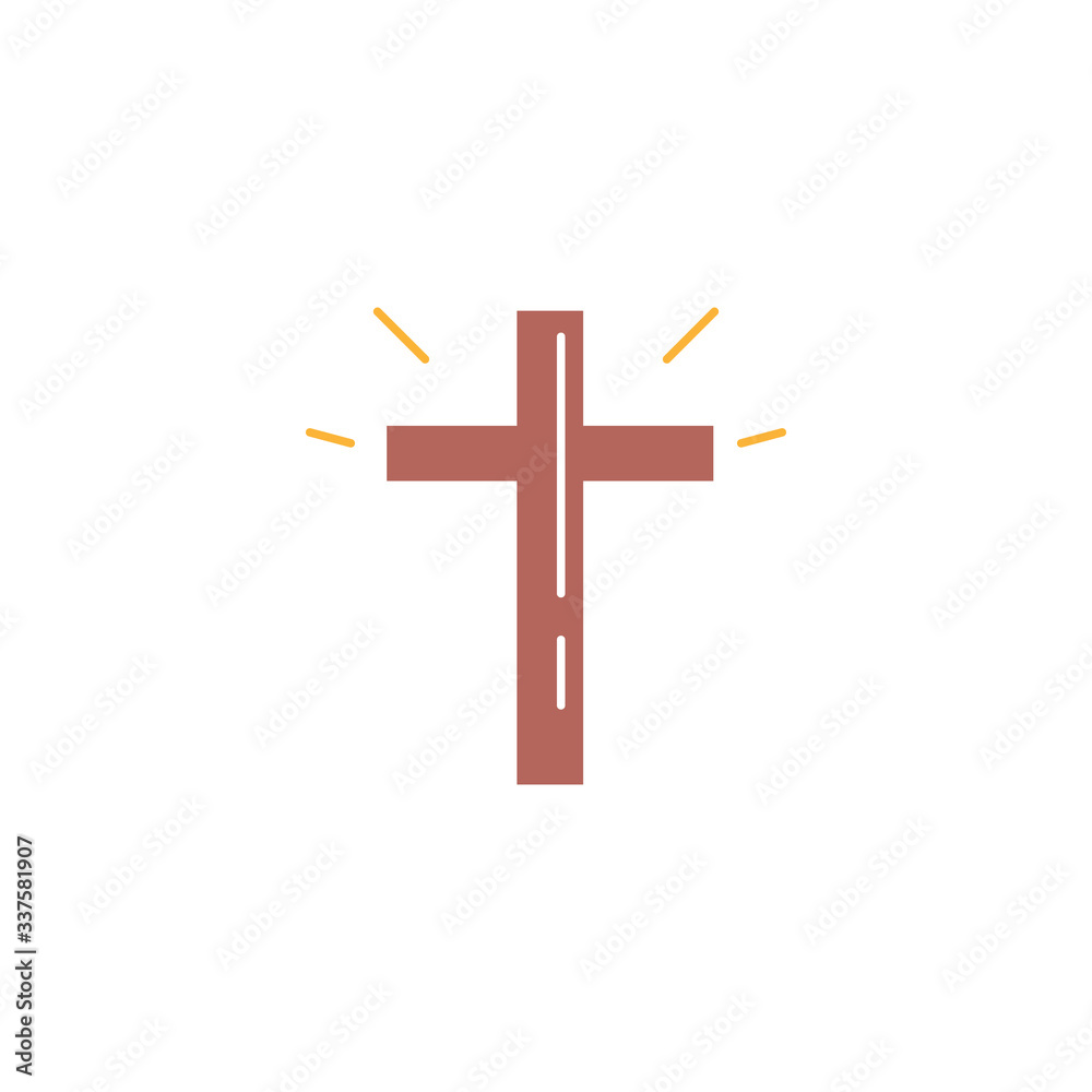 cross flat easter religion icon