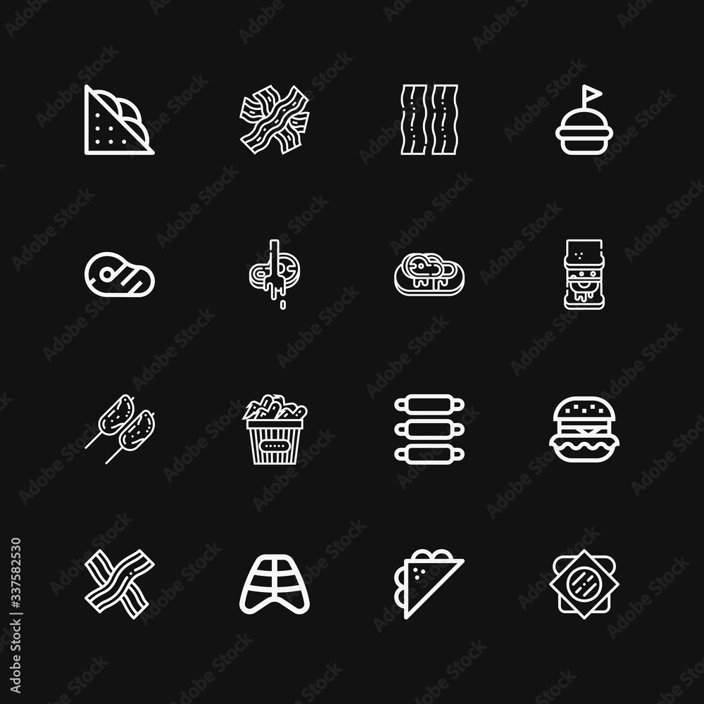 Editable 16 ham icons for web and mobile