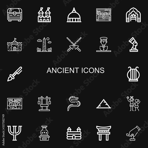 Editable 22 ancient icons for web and mobile