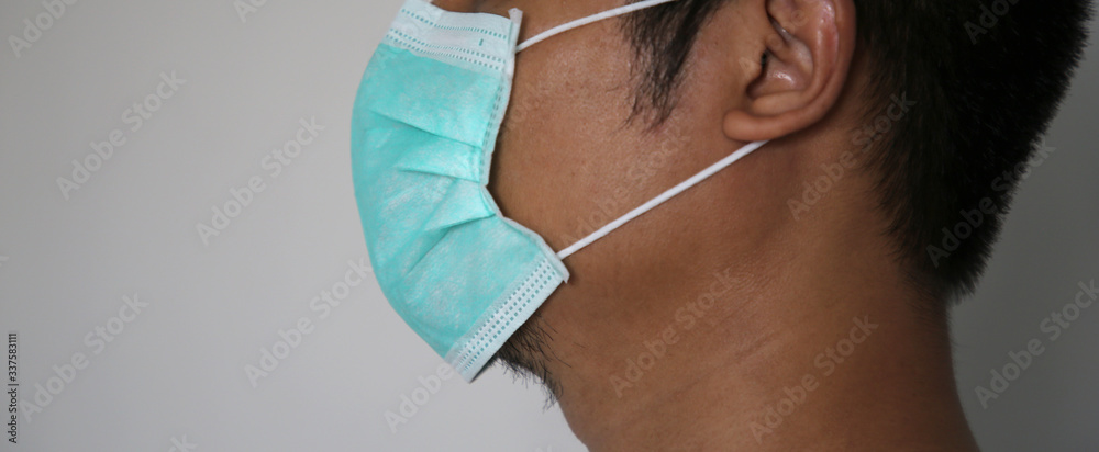 Doctor wearing protection face mask. protect corona virus. panorama Shoot. Doctor wearing protection face mask. protect corona virus. panorama Shoot.