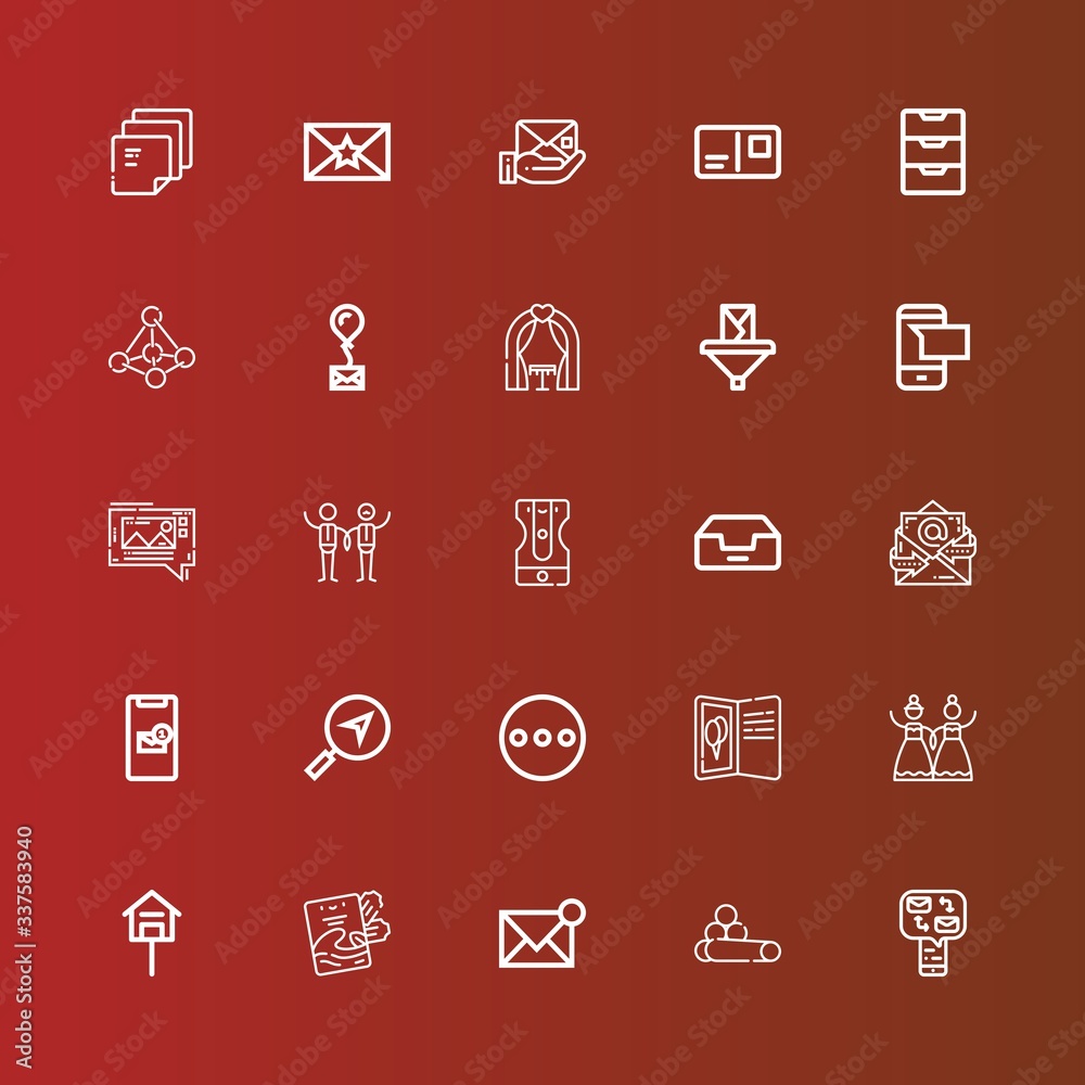 Editable 25 envelope icons for web and mobile Editable 25 envelope icons for web and mobile