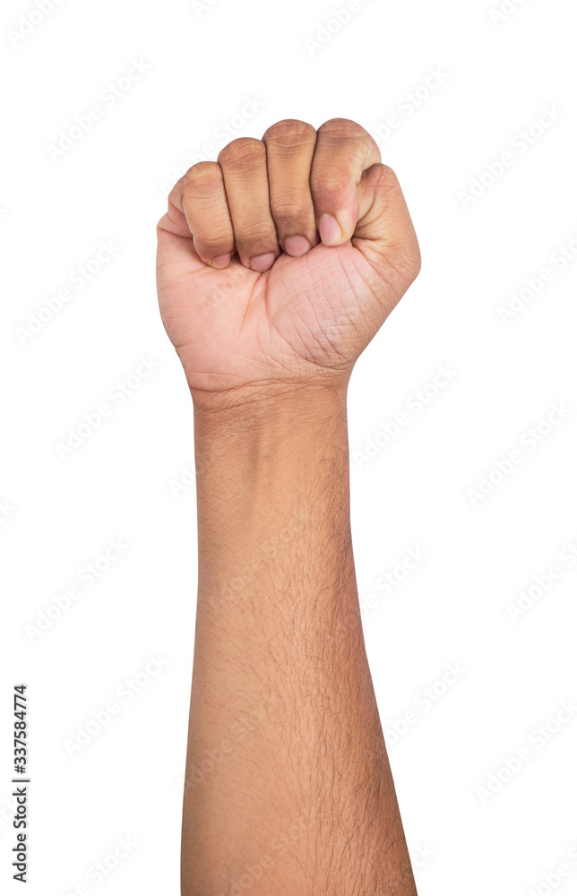 Male fist isolated on white background Male fist isolated on white background
