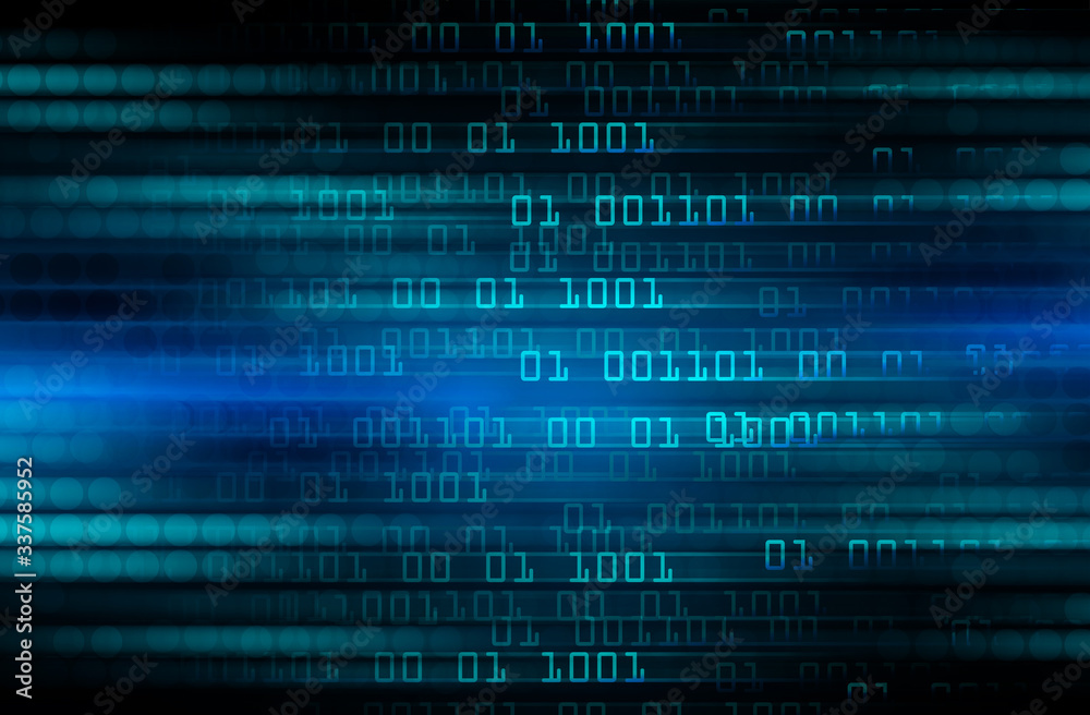 Blue cyber circuit future technology concept background Blue cyber circuit future technology concept background