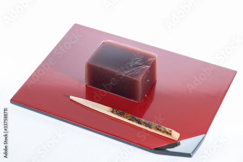休憩、甘い水ようかん