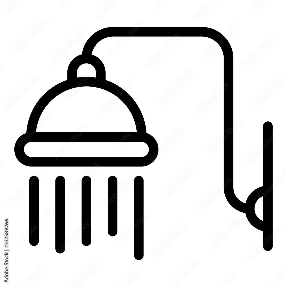 Shower icon. Outline shower vector icon for web design isolated on white background Shower icon. Outline shower vector icon for web design isolated on white background